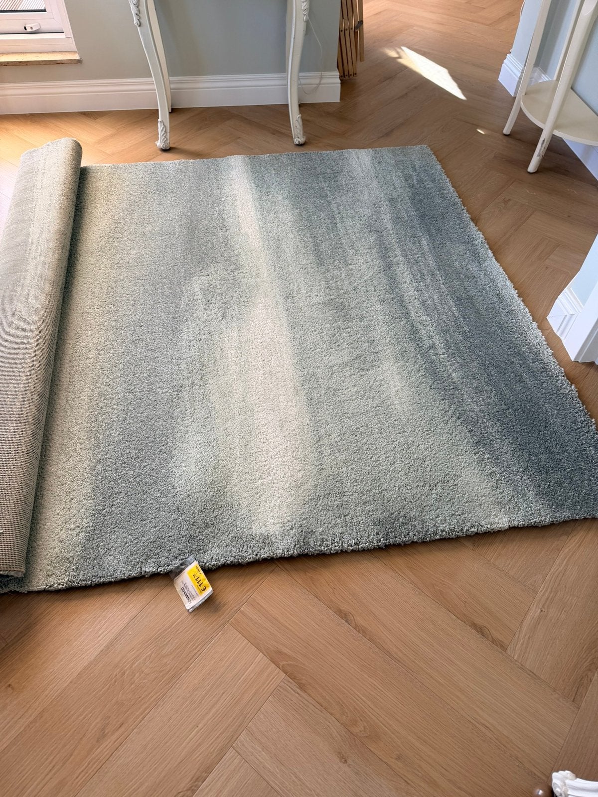 Tapis Ikea à poils longs gris-vert clair 170x240 cm, Enlèvement, Neuf