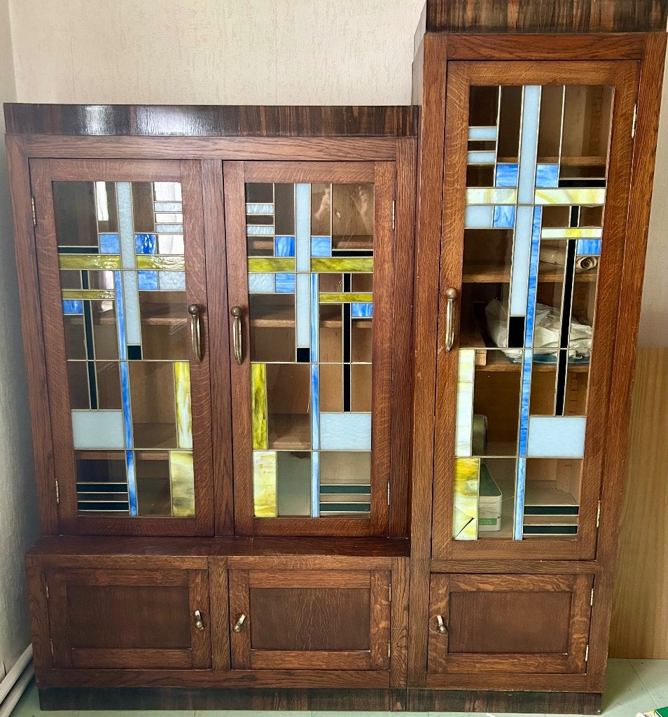 Art Deco wandkast (moet weg door overlijden), Antiek en Kunst, Curiosa en Brocante, Ophalen