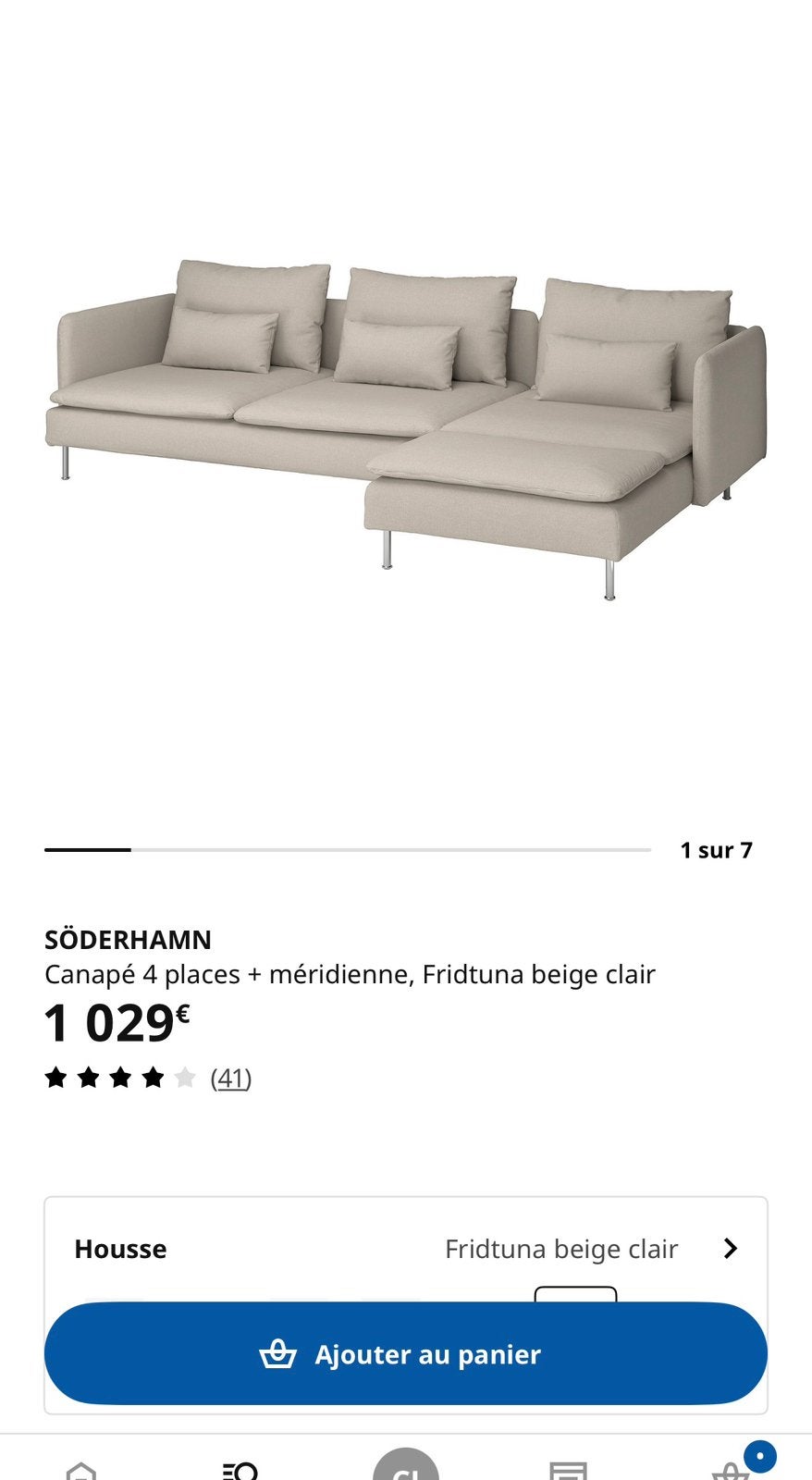 Fauteuil/ canapé soderhamn, Enlèvement, Utilisé