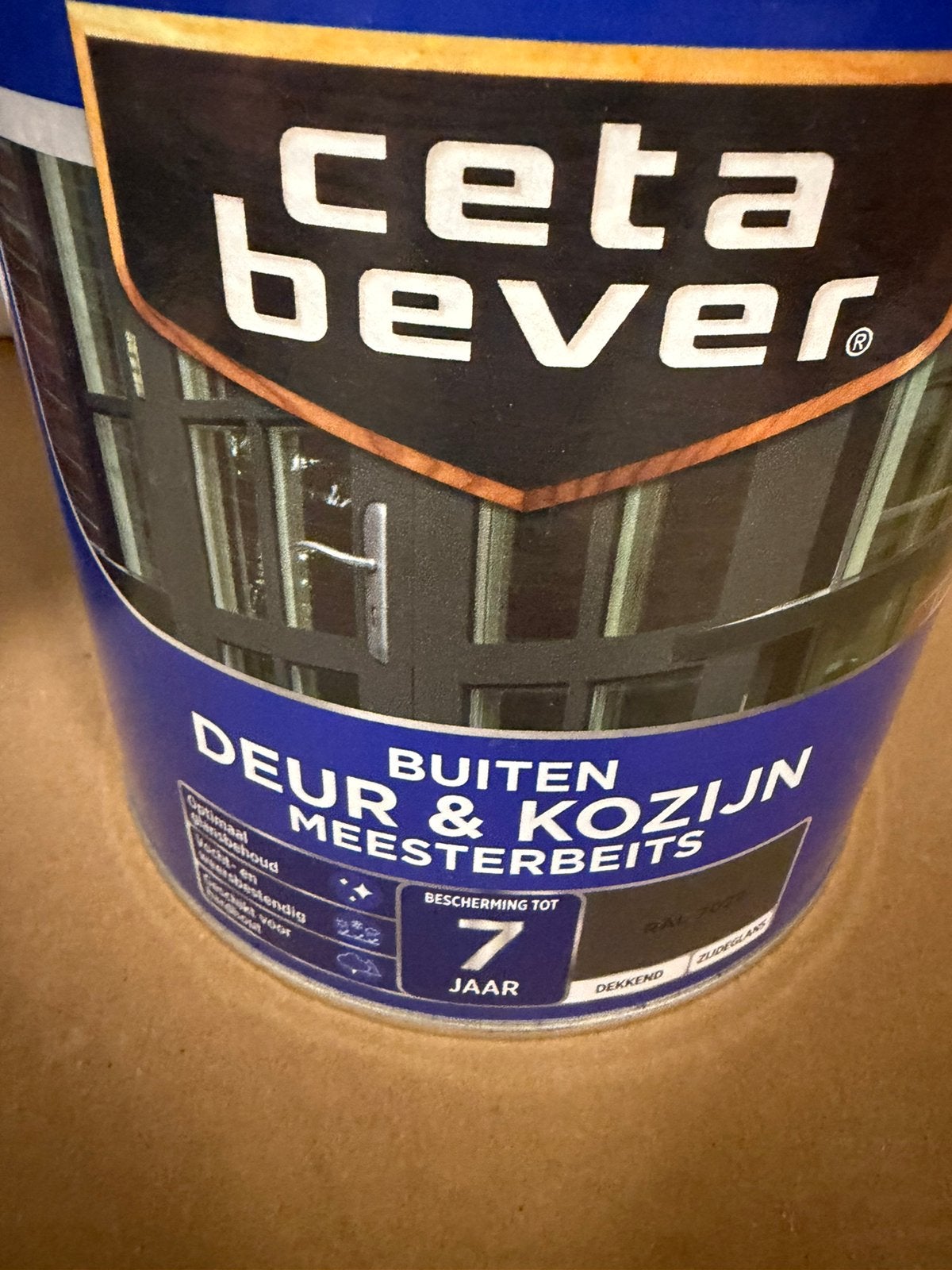 Cetabever dekkende beits ral 7022 donker en warm grijs 2,5l, Hobby & Loisirs créatifs, Bricolage, Neuf, Bois, Gris, Enlèvement ou Envoi