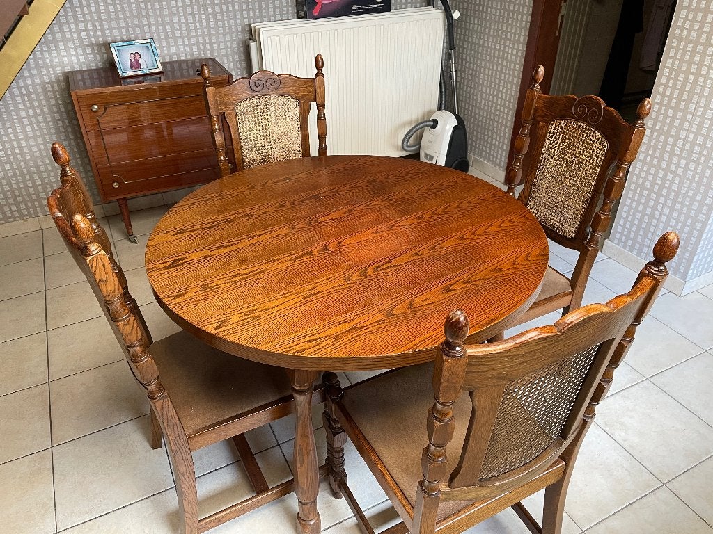 Keukentafel, Ophalen, Gebruikt, 50 tot 100 cm, Rond