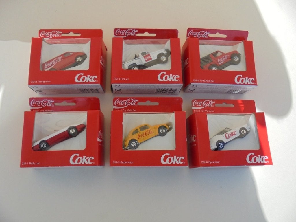 6 Vintage Coca Cola miniatuur auto's (jaren '90), Ophalen of Verzenden, Nieuw, Overige typen