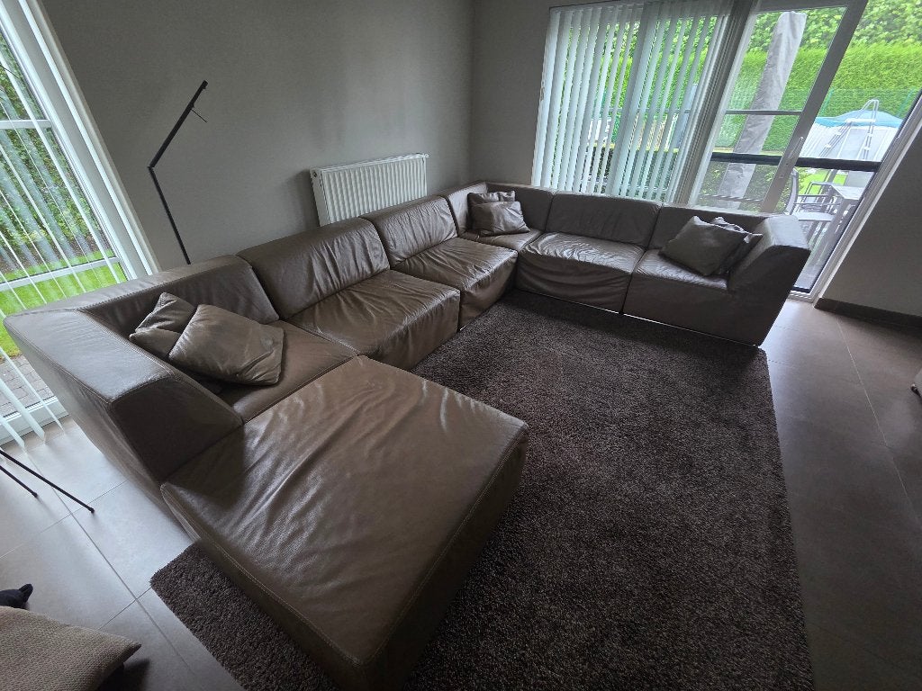 Lederen salon - U-vorm, Ophalen, Gebruikt, Leer