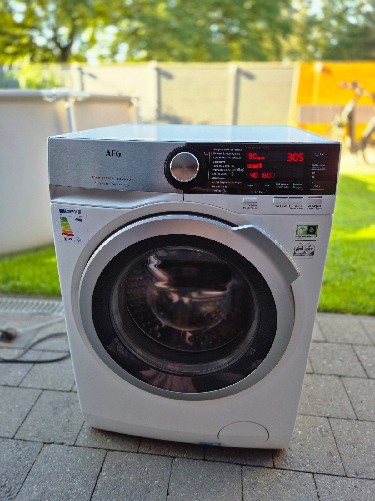 AEG WASMACHINE 9KG A +++ IN HEEL GOEDE STAAT., Elektronische apparatuur, Ophalen