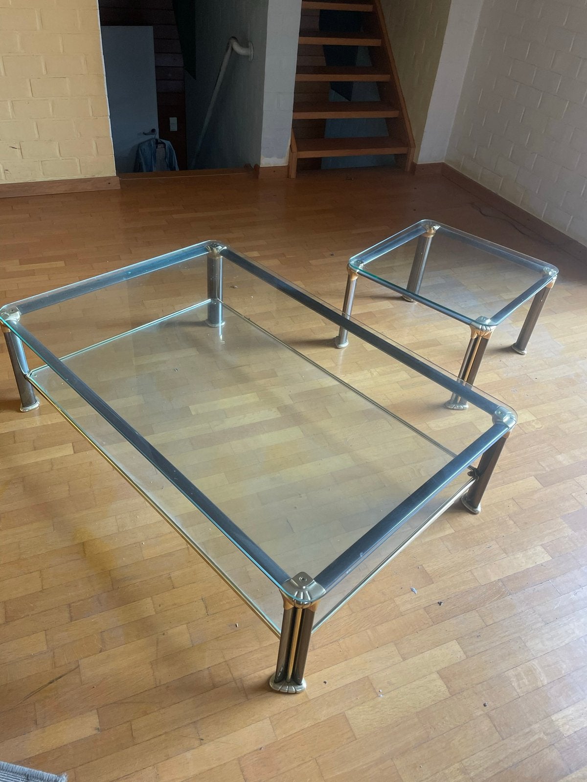 Glazen salontafels, Enlèvement, Comme neuf, Verre, Jaren 90