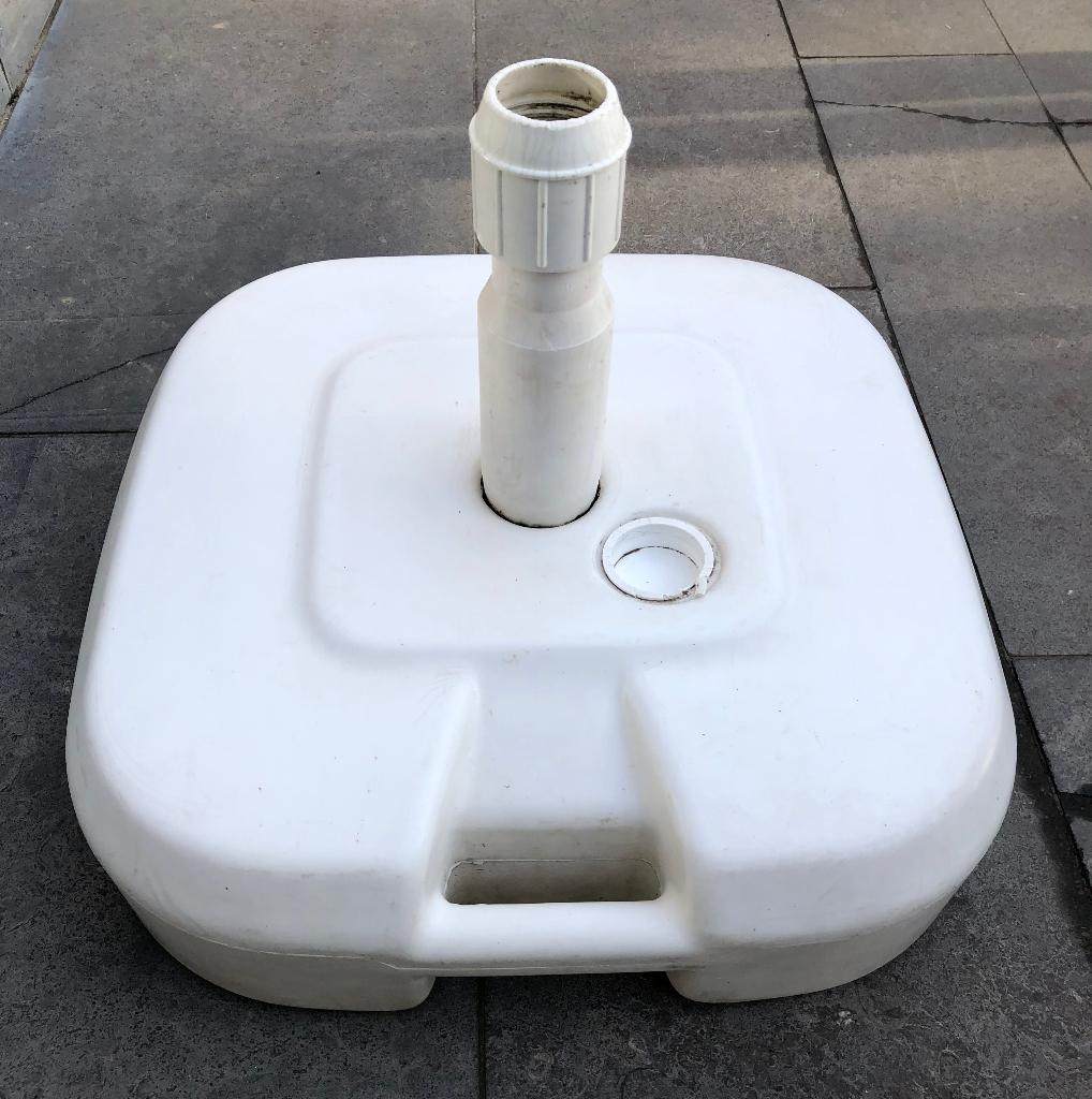 Witte Parasolvoet, Tuin en Terras, Parasols, Ophalen, Gebruikt, Minder dan 1 meter, Parasolvoet
