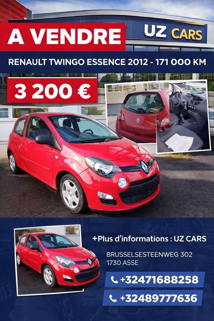 RENAULT TWINGO BENZINE, Auto's, Euro 5, Bedrijf, Clio, Te koop