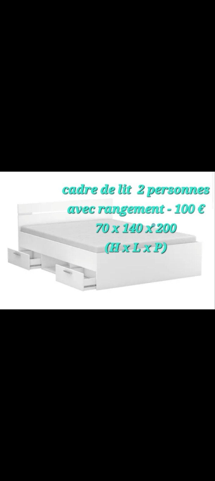 Lit, sommier, matelas et armoire neuf (livr. et mont. Pos.), Enlèvement, Sommier