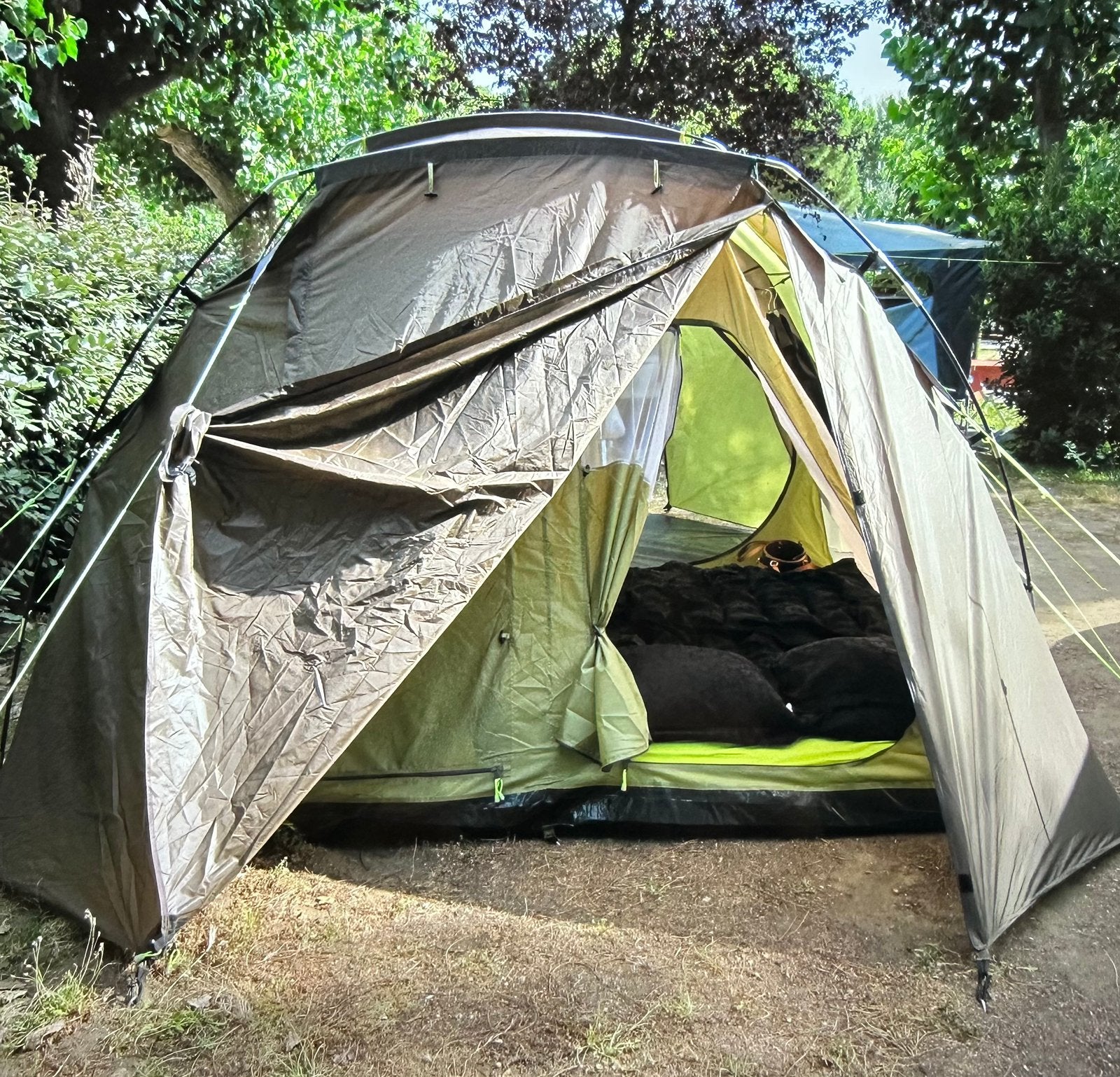 Koepel tent 4 personen, Caravans en Kamperen, Tenten, Ophalen, Gebruikt, Tot en met 4