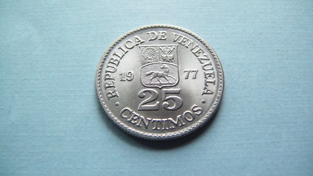 venezuela 25 centimos 1977, Enlèvement