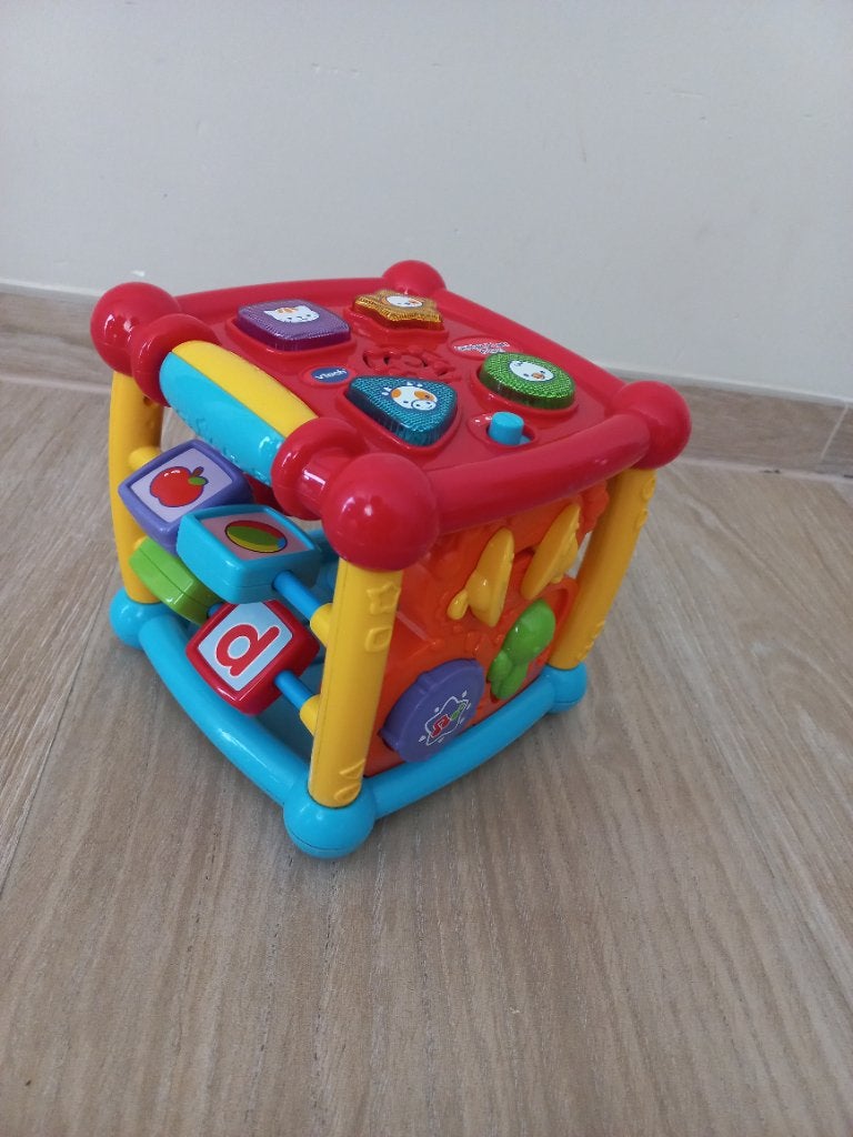 VTech muzikale kubus, Kinderen en Baby's, Speelgoed | Vtech, Ophalen, Zo goed als nieuw