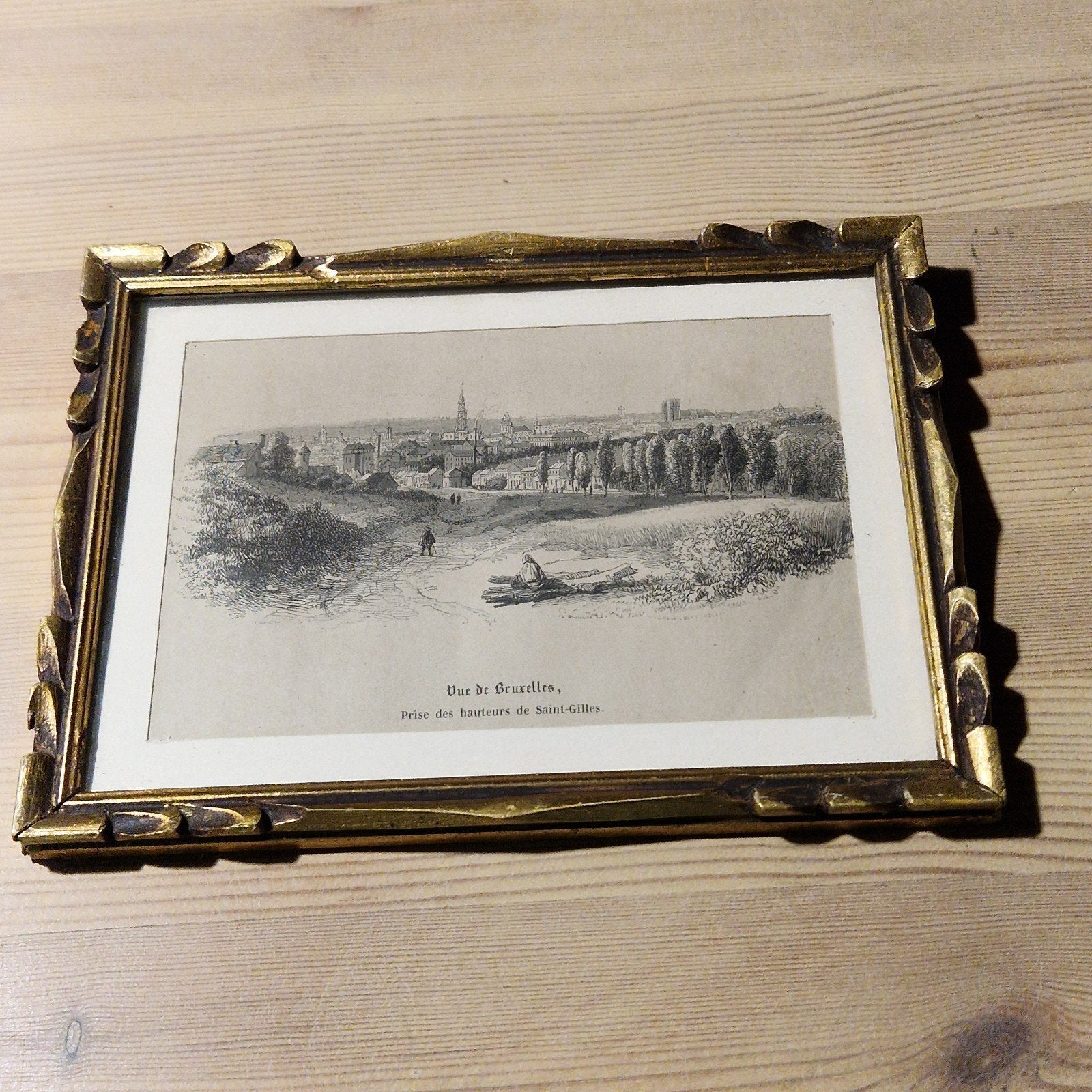 Ancien cadre en bois doré, Antiquités & Art, Enlèvement ou Envoi