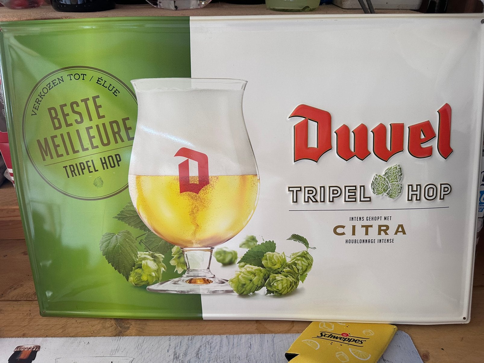 Duvel plaat tripel hop, Verzamelen, Ophalen, Zo goed als nieuw