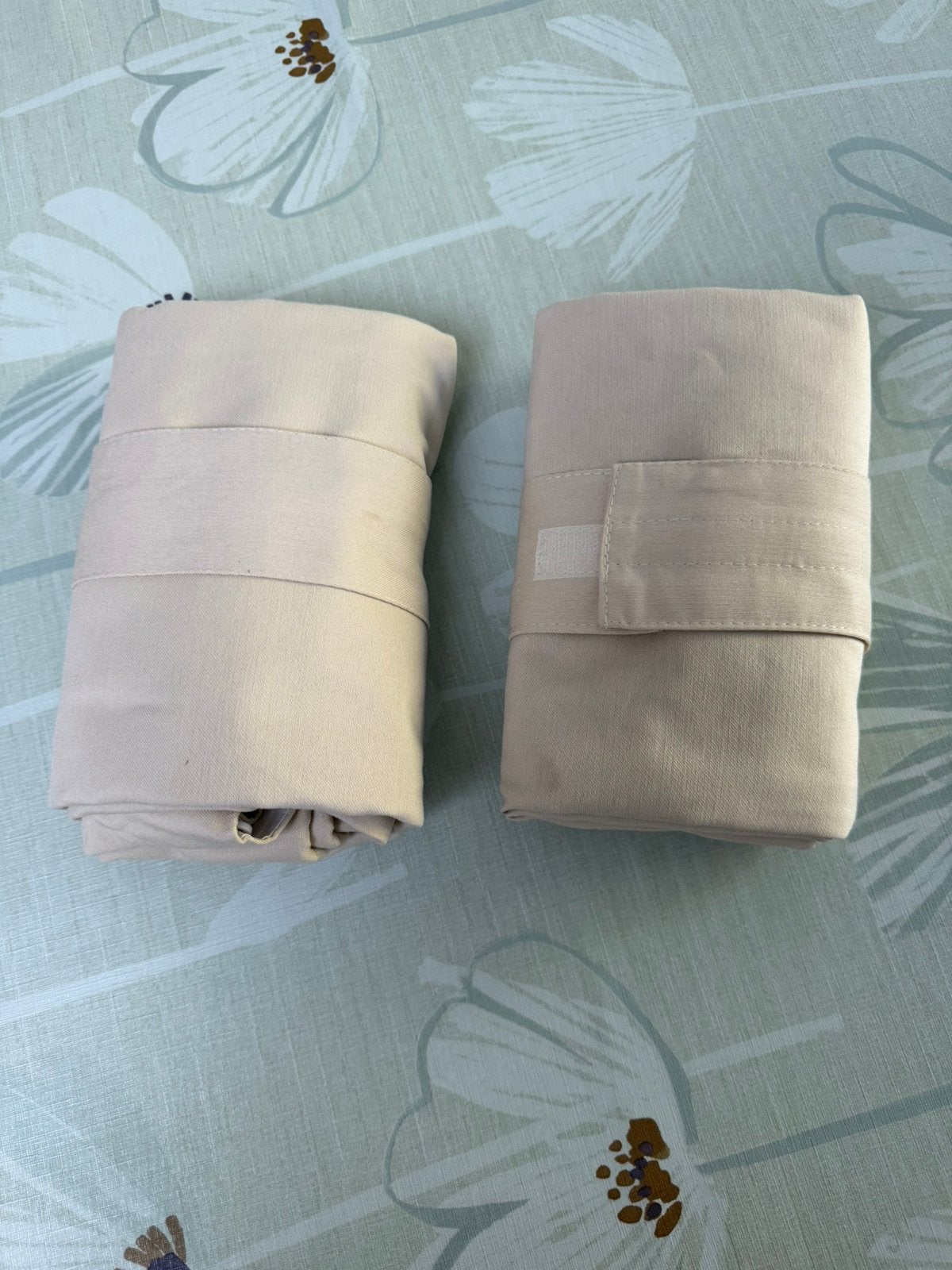 Set beige gordijntjes voor hefbed camper, Caravans en Kamperen, Ophalen of Verzenden, Gebruikt
