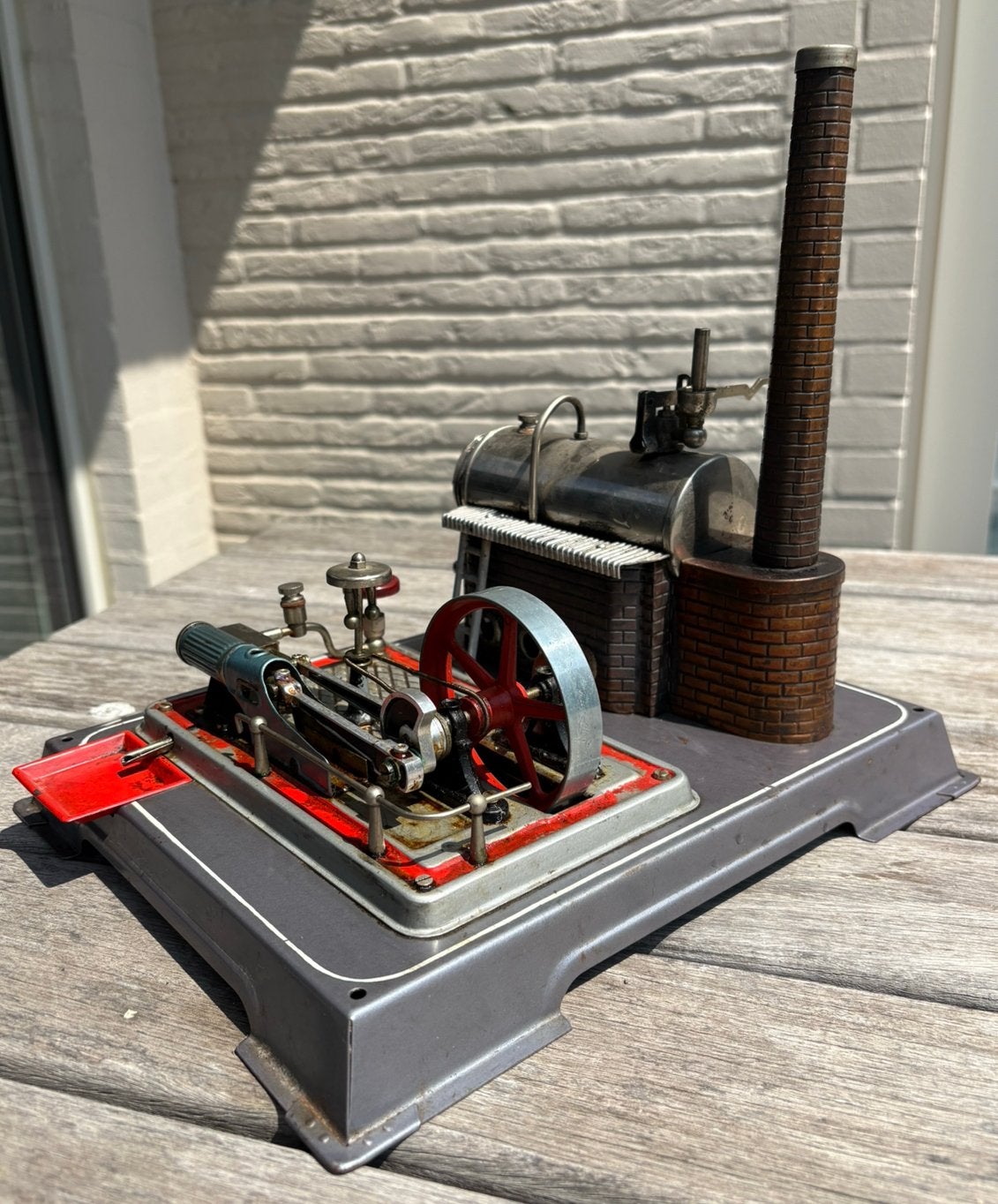 Vintage miniatuur stoommachine, Enlèvement, Comme neuf