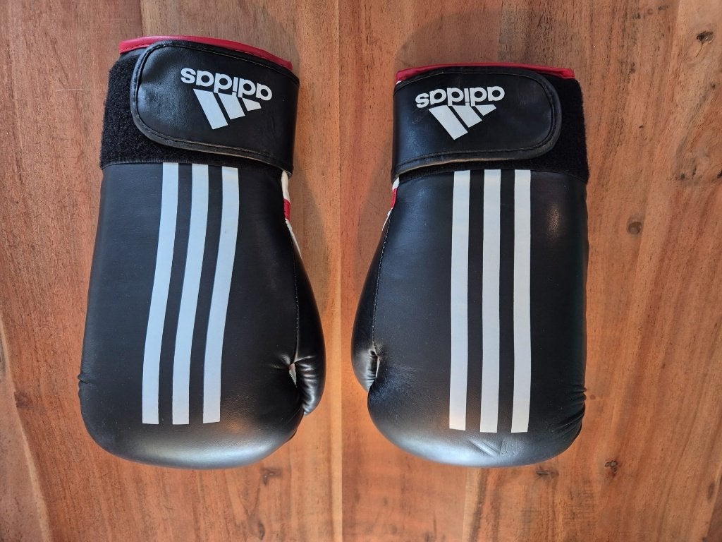 Adidas Bokshandschoenen (Zwart/Wit) - 12 oz, Envoi, Utilisé, Gants de boxe