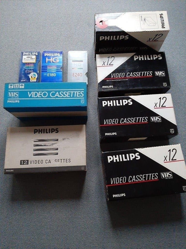 Splinternieuwe, nog origineel gesealde Philips VHS cassettes, Enlèvement ou Envoi, Neuf, dans son emballage, VHS