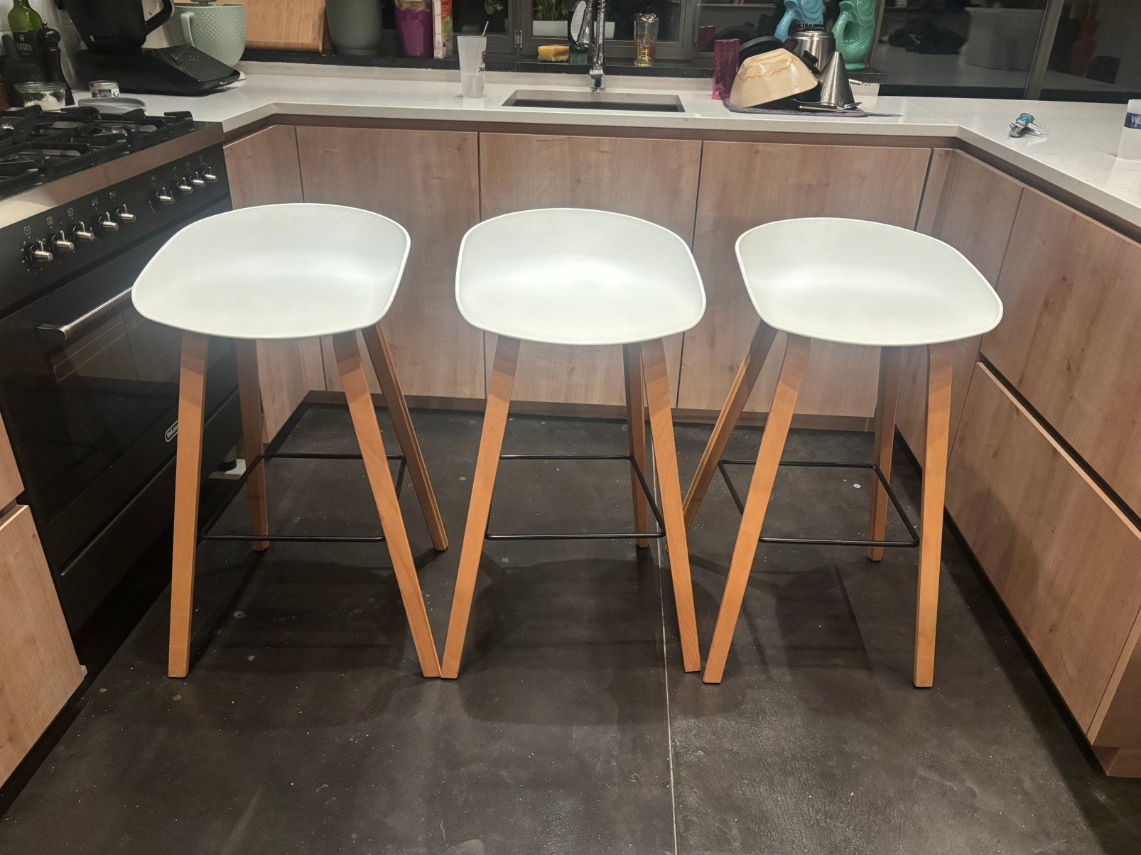3 tabourets de bar, Maison & Meubles, Tabourets de bar, 3 tabourets, Enlèvement, Comme neuf, 60 à 90 cm