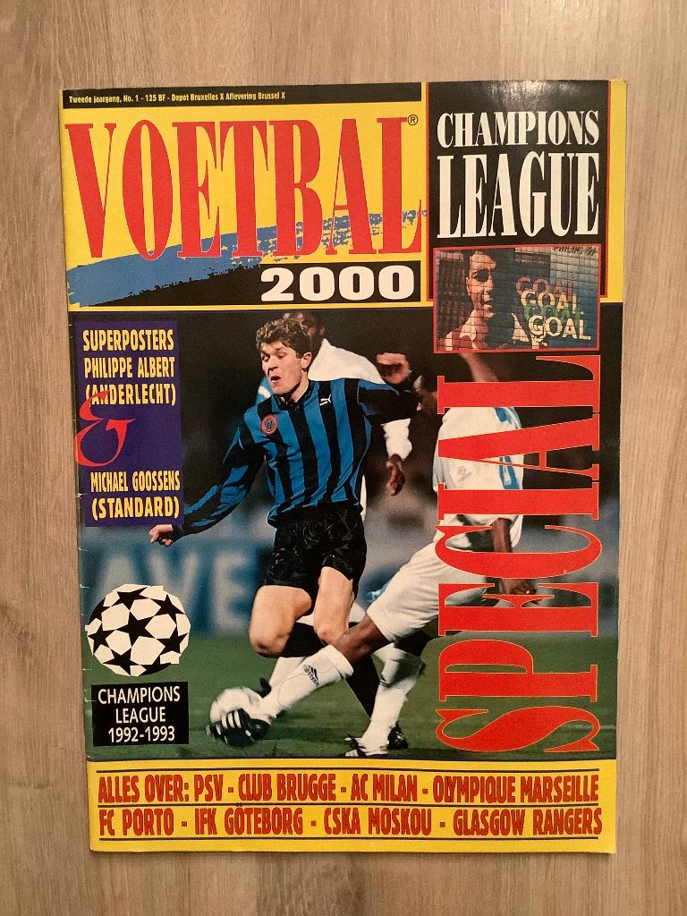 Magazine ‘ Voetbal 2000 ‘ Special Champions League 92-93, Sport de ballon, Voetbal 2000, Enlèvement ou Envoi, Comme neuf