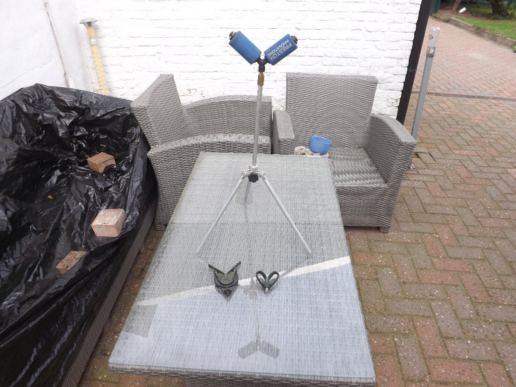 een tripod of driepoot steun met roller en accessories, Watersport en Boten, Ophalen of Verzenden, Gebruikt