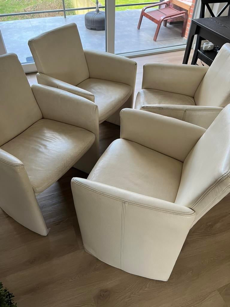 Lederen luxe keuken stoelen, Huis en Inrichting, Ophalen, Zo goed als nieuw, Leer