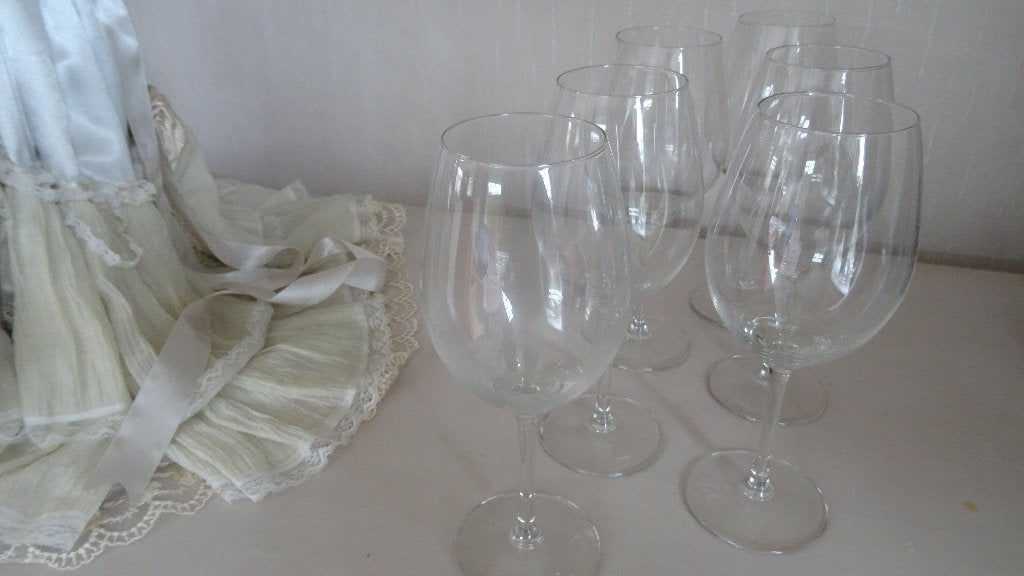 VERRES À VIN 6 PIÈCES, Enlèvement, Comme neuf, Verre, Verre ou Verres