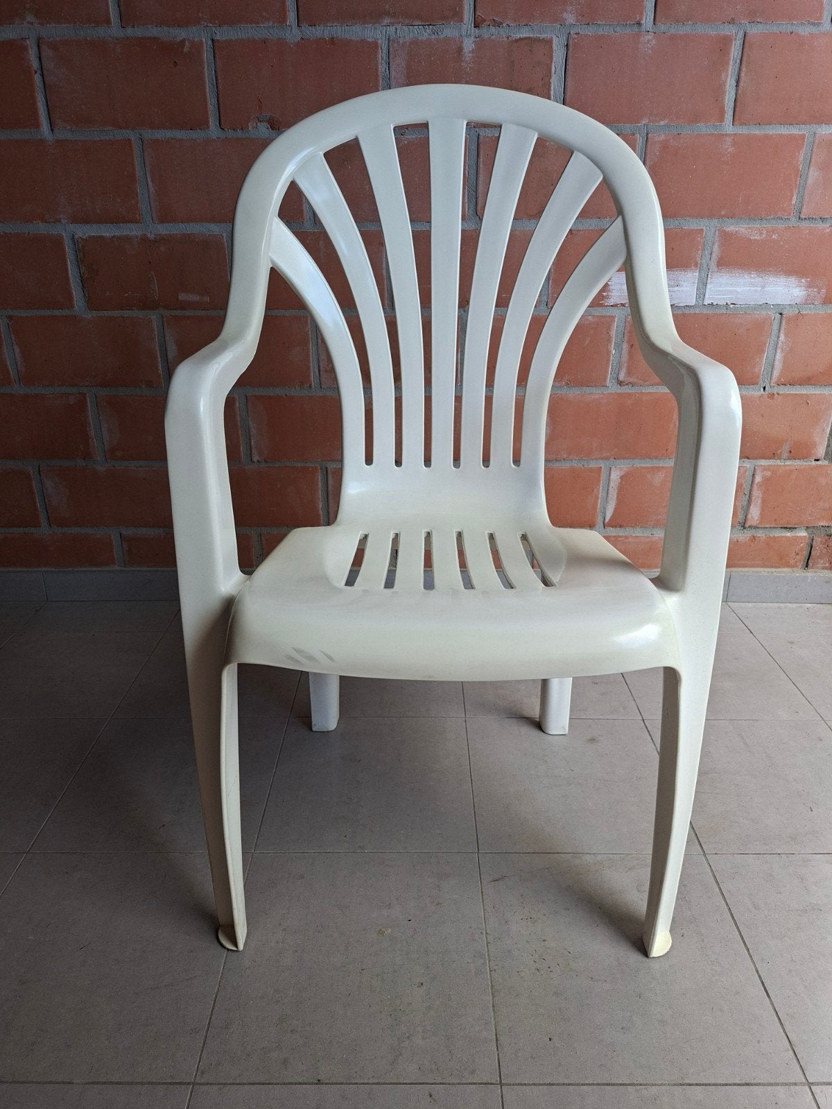3 tuinstoelen weerbestendig, Ophalen, Zo goed als nieuw, Kunststof, Stapelbaar