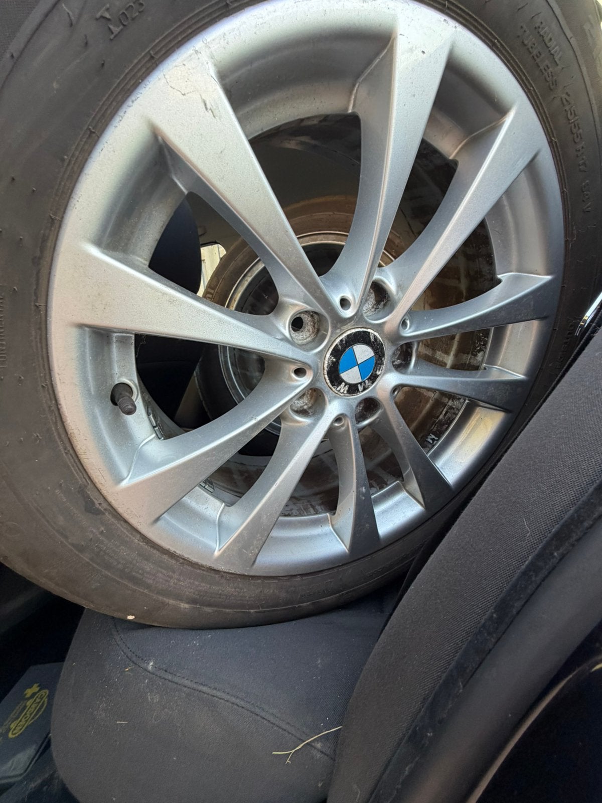 215/55 17inch BMW velgenset, Ophalen, Banden en Velgen, 17 inch, Personenwagen