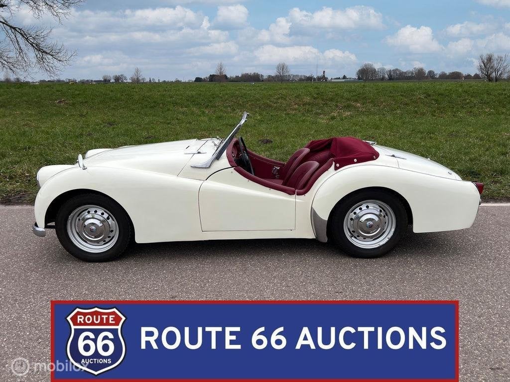 Triumph TR2 | 1955 | Route 66 Auctions, Auto's, Oldtimers, Triumph, Zwart, Bedrijf, Handgeschakeld