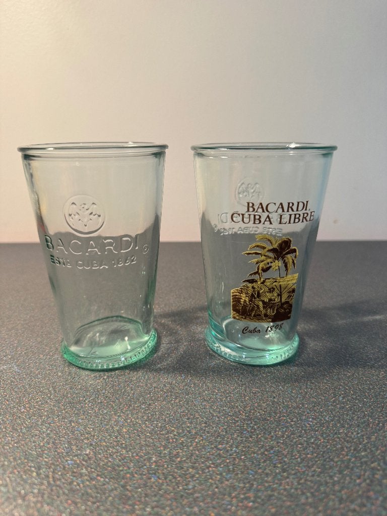2 verres Bacardi Cuba Libre originaux — set vintage, Enlèvement, Comme neuf, Autres types