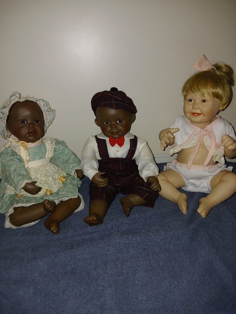 3 porceleinen popjes, Verzenden, Zo goed als nieuw, Pop