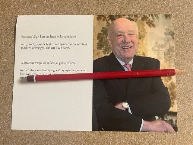 Baron Jean Charles VELGE Directeur général /Bekaert, IND, Enlèvement ou Envoi, Image pieuse