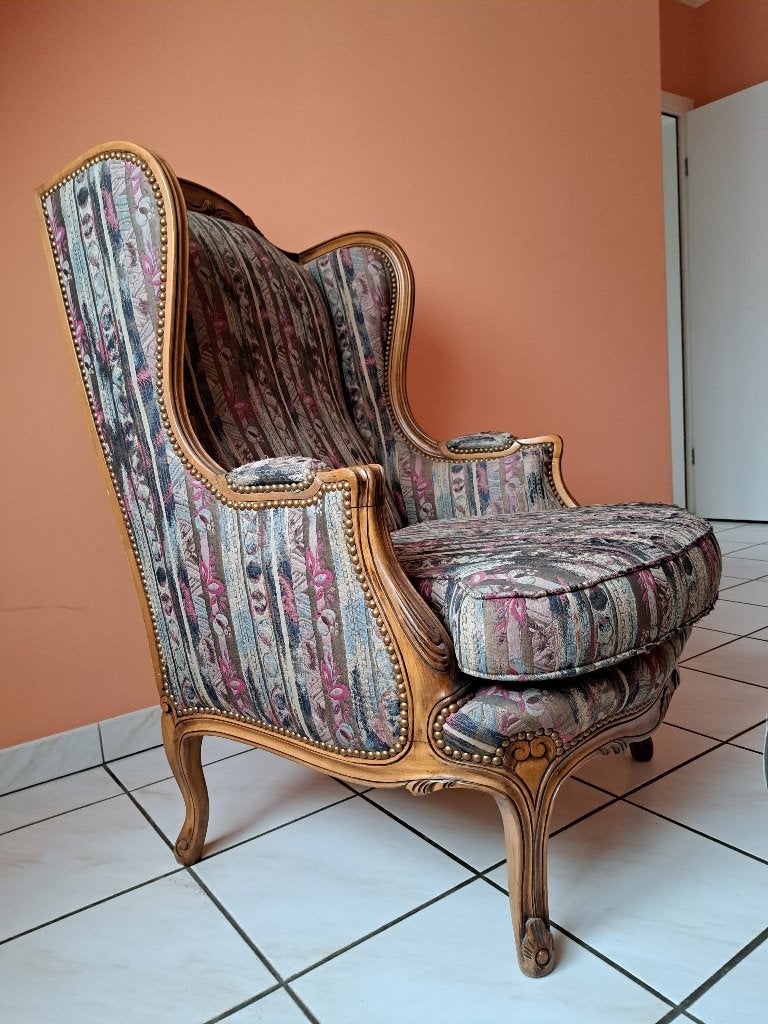 Franse oorfauteuil, Maison & Meubles, Enlèvement, Utilisé, Bois