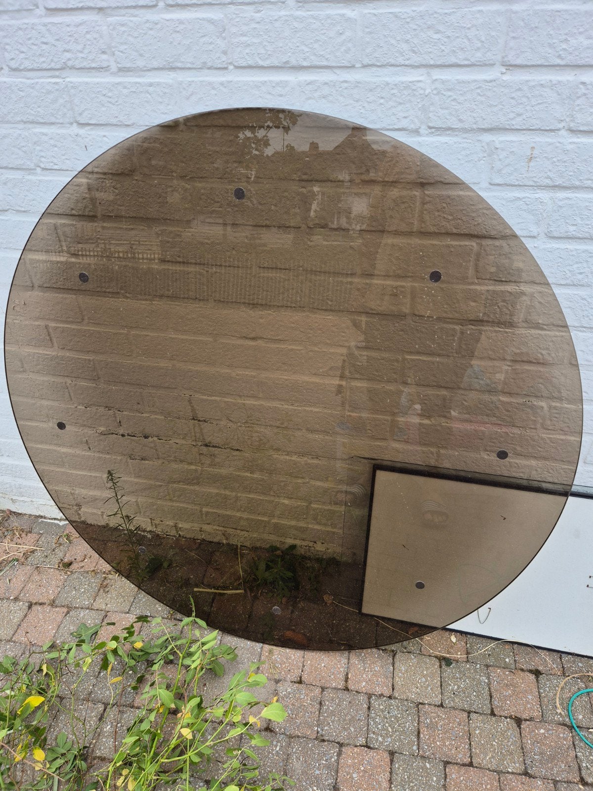 glazen tafelblad, Huis en Inrichting, Ophalen, 100 tot 150 cm, Rond, Glas