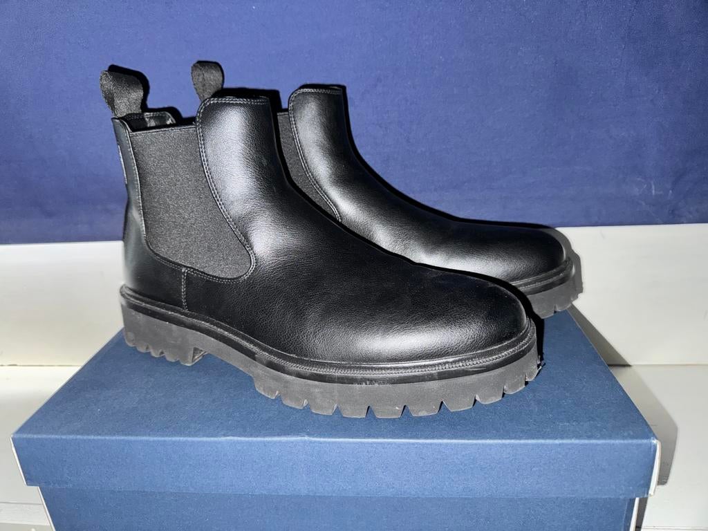 Bottines Chelsea H&M en Cuir – Très Bon État, Vêtements | Hommes, Chaussures, Enlèvement, Comme neuf, Noir, Bottes