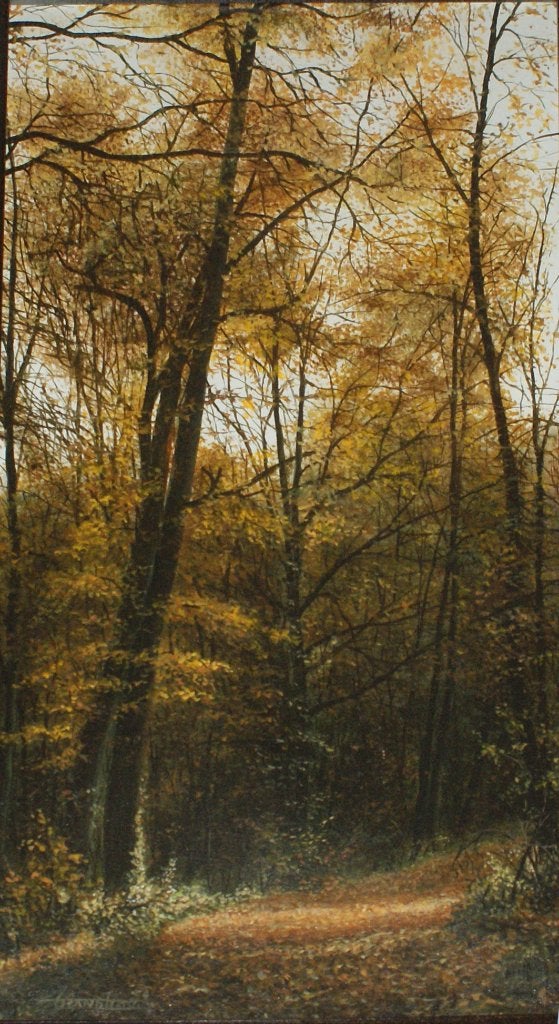 Roger Hanotiau (1927-2018): Landschap (O/D, 36 x 56 cm), Antiquités & Art, Enlèvement ou Envoi, Signé, Paysage
