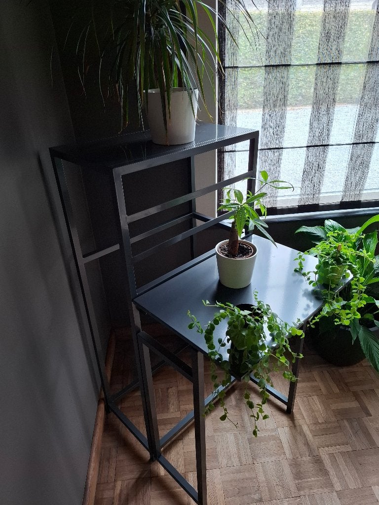 Plantenrek/balkonset met 2 stoelen, Ophalen, Zo goed als nieuw