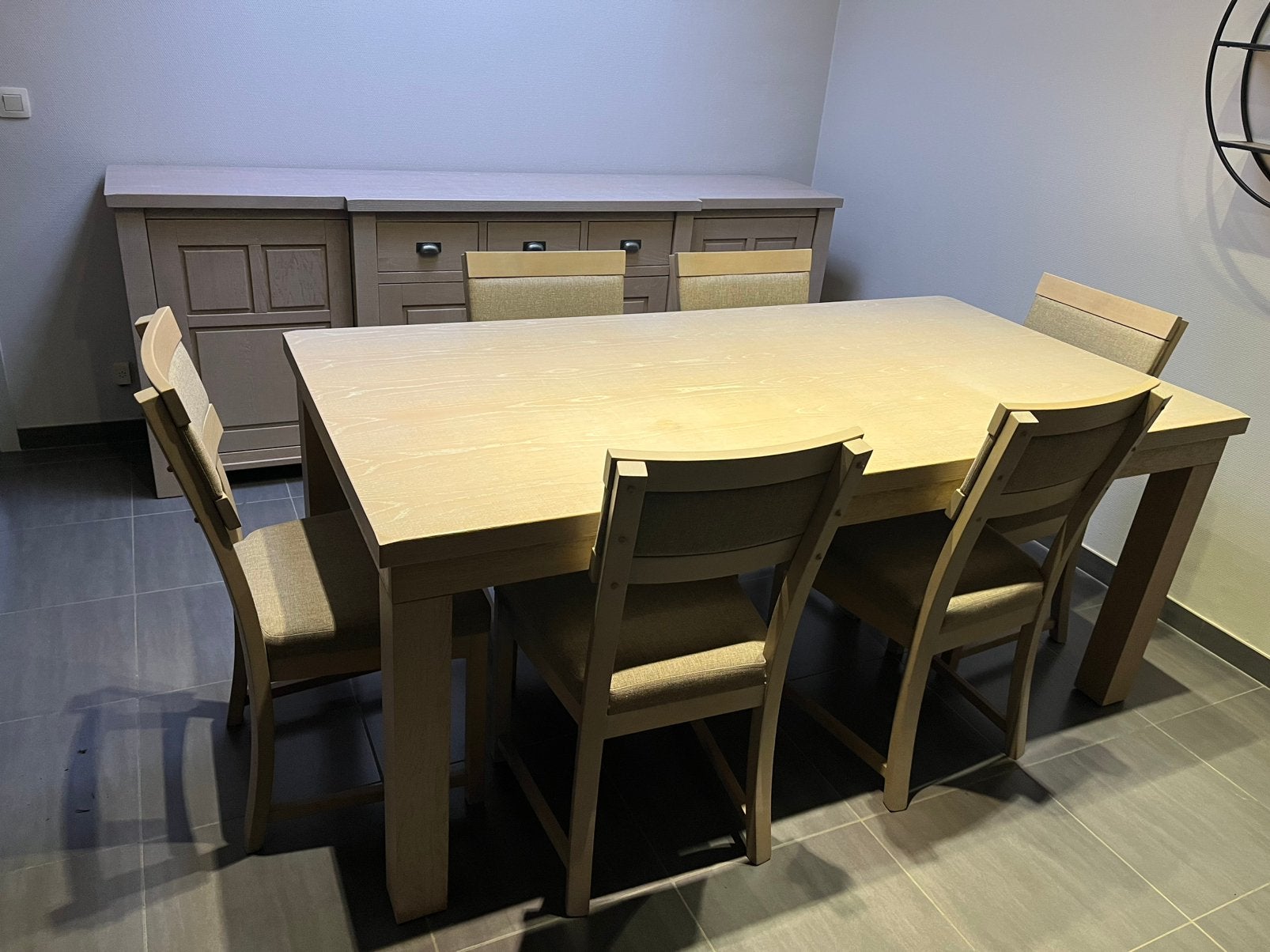 Eetkamer dressoir + tafel en 6 stoelen eik!, Huis en Inrichting, Ophalen, Zo goed als nieuw