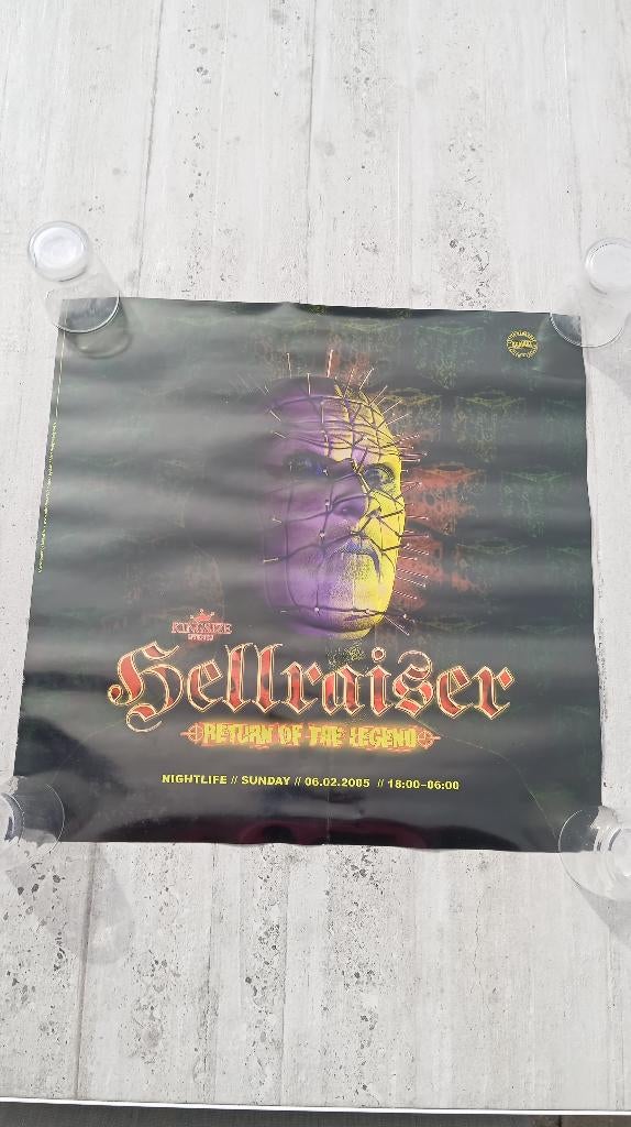 vintage Hellraiser gabber hardcore flyer uit 2005, Cd's en Dvd's, Ophalen of Verzenden, Zo goed als nieuw, Techno of Trance