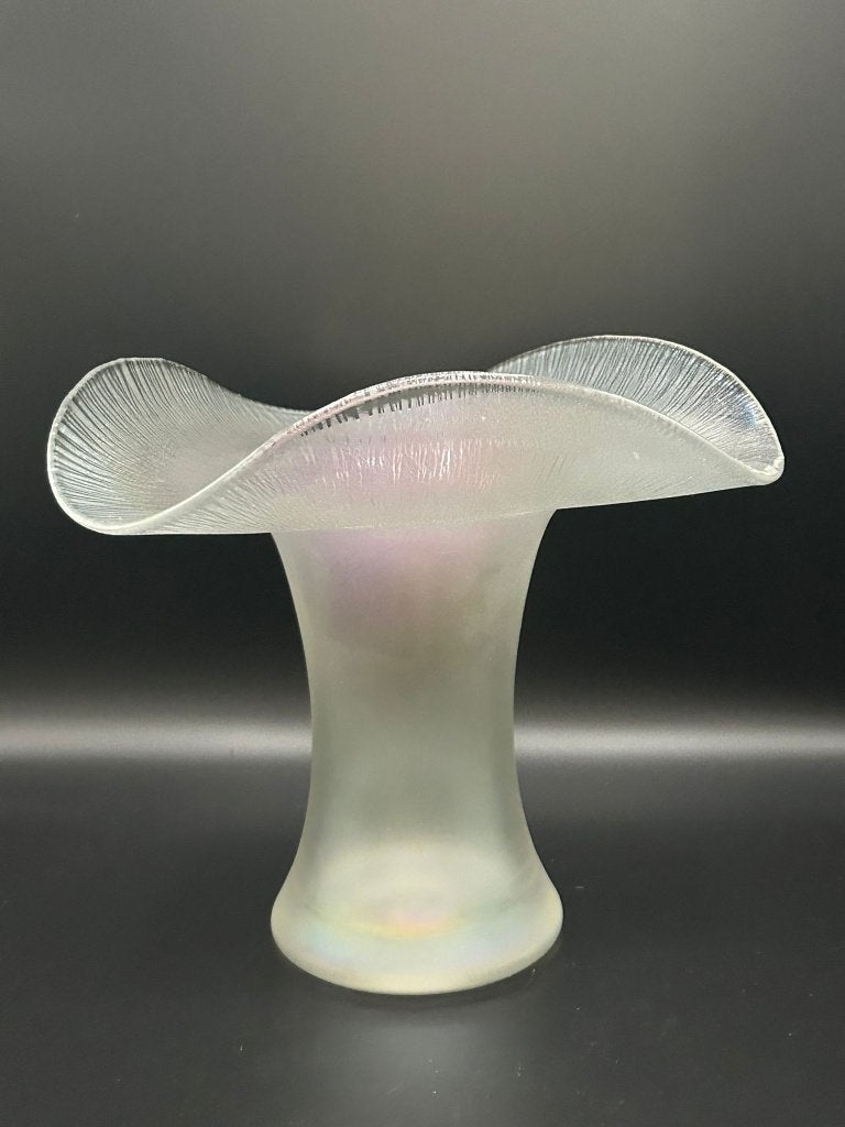 Vase design en verre irisé Eisch — Allemagne — vers 1970, Envoi
