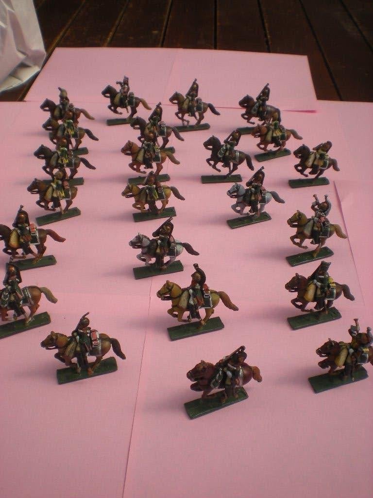 23 tinnen paarden en 24 tinnen soldaatjes, Antiek en Kunst, Ophalen