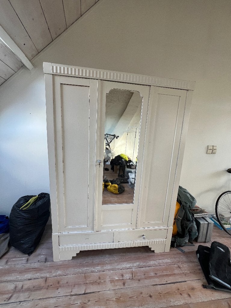 Vintage kleerkast met spiegel, Huis en Inrichting, Kasten | Kleerkasten, Ophalen, Gebruikt, 150 tot 200 cm, 50 tot 75 cm