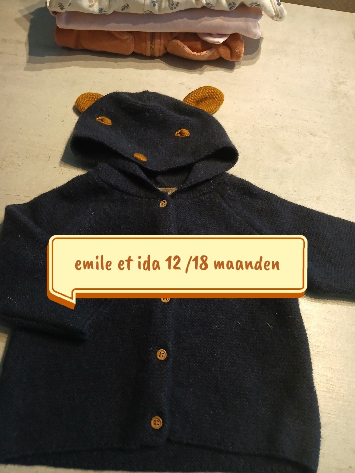 Gilet/veste Emile et Ida 12/18 mois... idéal en voiture, Garçon ou Fille, Manteau, Envoi, Comme neuf