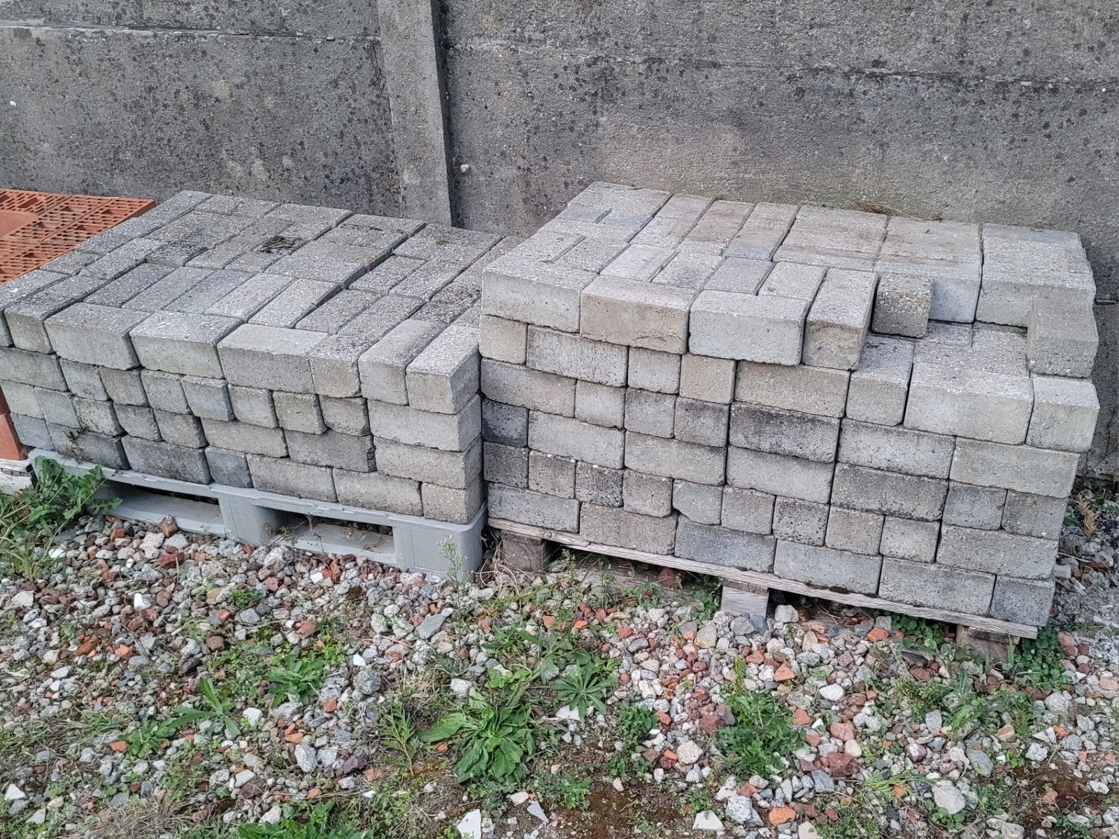 Grijze klinkers 22cm x 11cm x 10cm dik 10m2, Ophalen, Klinkers, Zo goed als nieuw, 10 m² of meer