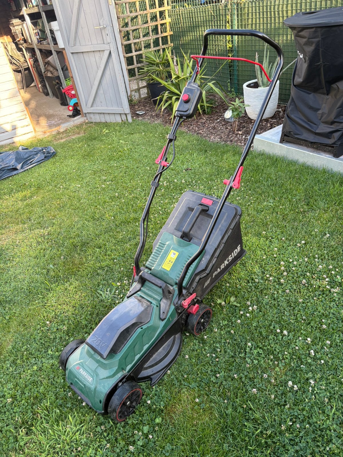 Accu grasmaaier parkside, Tuin en Terras, Grasmaaiers, Zo goed als nieuw, Accu-grasmaaier, Opvangzak, Ophalen