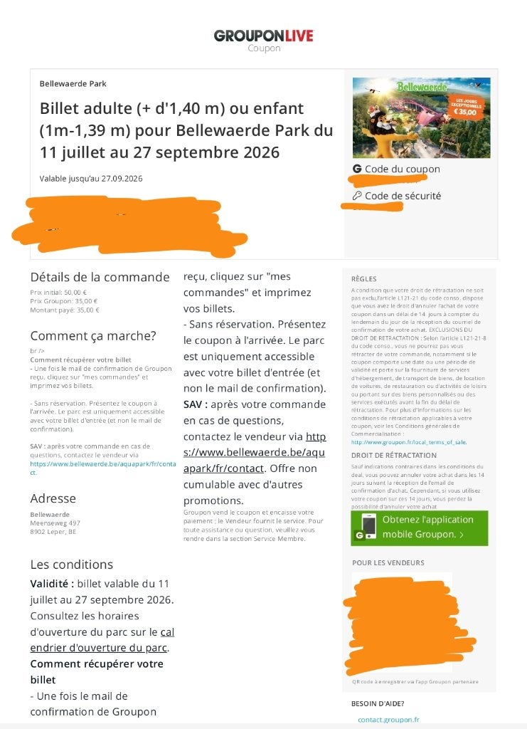 Bellewaerde tickets via Groupon, Tickets en Kaartjes, Recreatie | Pretparken en Attractieparken, Drie personen of meer, Ticket of Toegangskaart