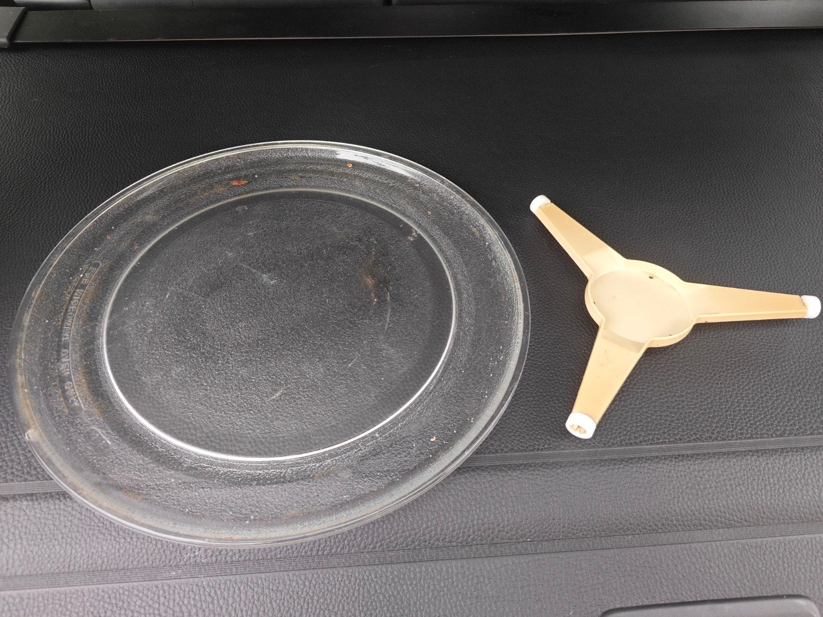 Glazen schaal voor magnetron + set met rolstatief, Ophalen of Verzenden, Microgolfoven