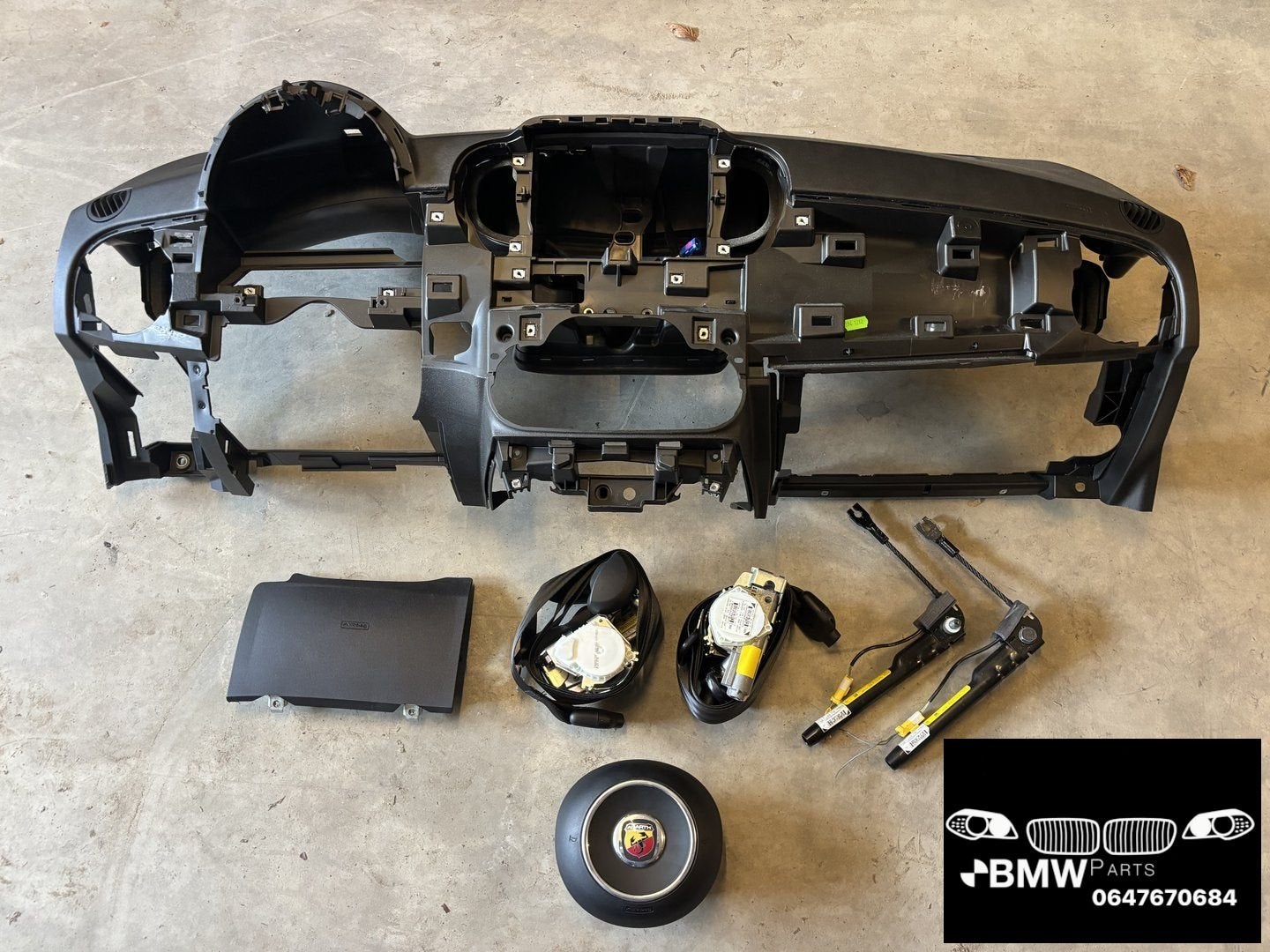 Dashboard + airbagset Fiat 500 Abarth facelift 2016 - heden, -, Origine de la pièce connue, Utilisé, Fiat