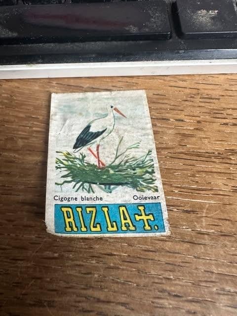Rizla luciferdoos etiket label Ooievaar Cicogne blanche, Verzamelen, Gebruikt, Info@rizlaxic.lb, Ophalen of Verzenden, Rizla
