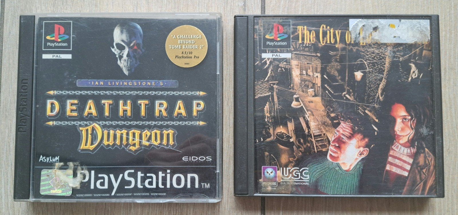 Games Ps1: Deathtrap Dungeon/ The city of the lost childeren, Ophalen of Verzenden, Gebruikt